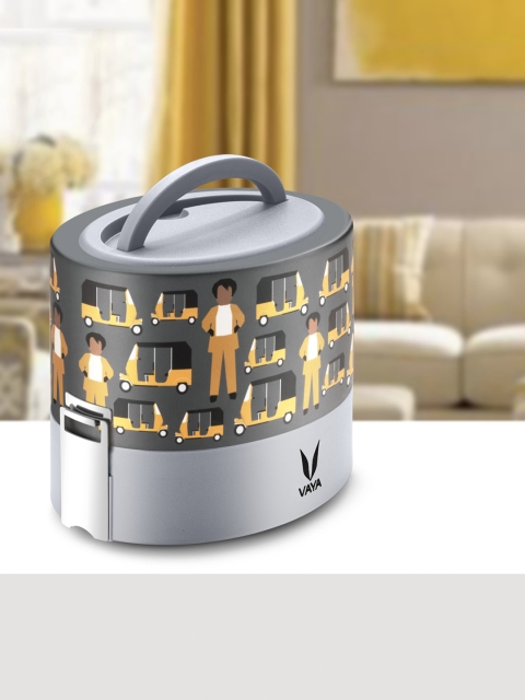 

Vaya Kids Multi-Coloured Printed Stainless Steel Lunch Box