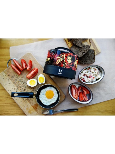 

Vaya Iron Man Lunch Box with two Copper Finished Containers 600ml, Multi