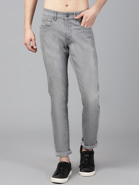 

Richlook Men Grey Slim Fit High-Rise Heavy Fade Stretchable Jeans