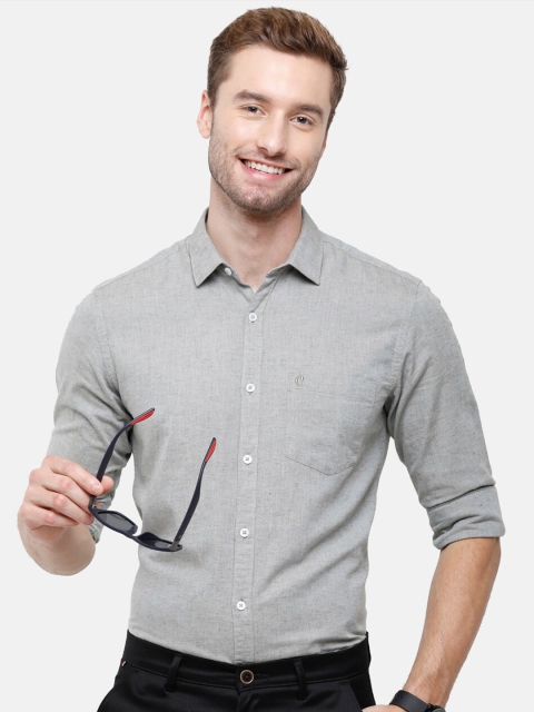 

CAVALLO by Linen Club Men Grey Casual Shirt