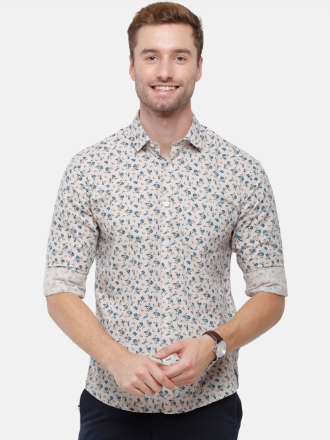 

CAVALLO by Linen Club Men Blue Floral Printed Casual Shirt