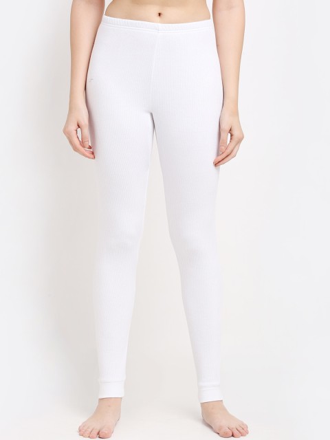 

Aerowarm Women White Solid Thermal Bottoms