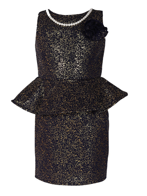 

Hopscotch Blue Peplum Midi Dress