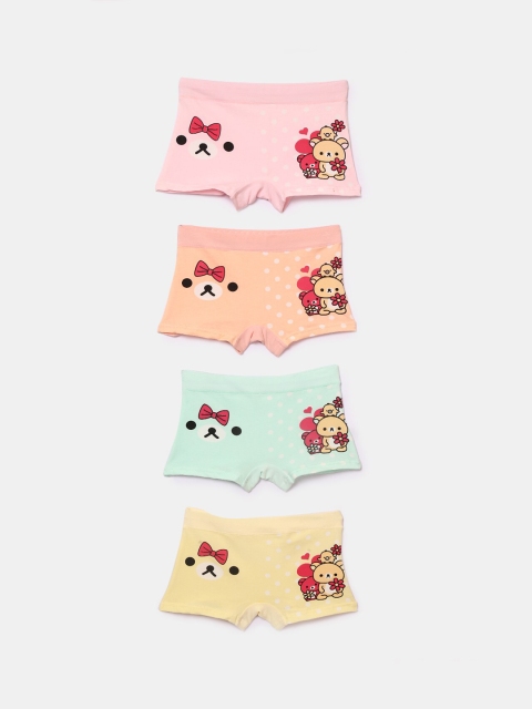 

Hopscotch Girls Pack Of 4 Assorted Boy-Short Briefs