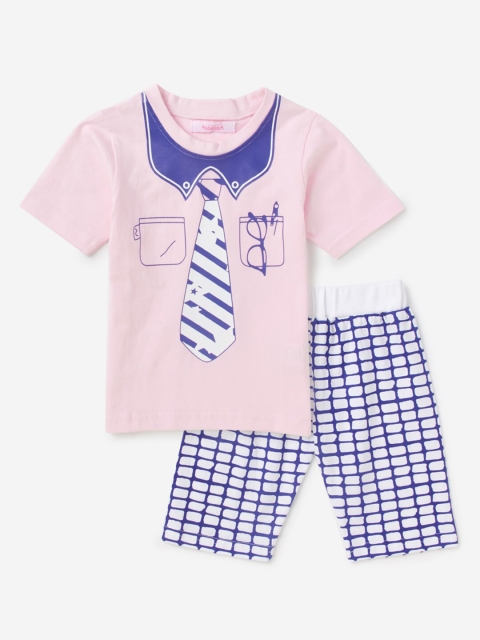 

Hopscotch Boys Pink Checked T-shirt with Trousers