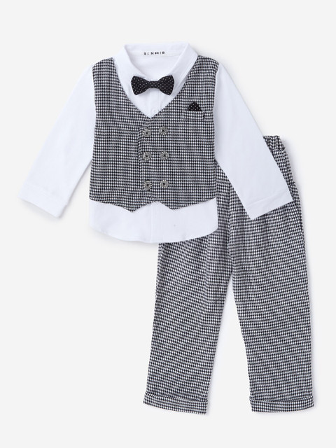 

Hopscotch Boys Black & White Top with Trousers