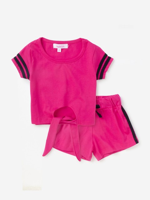 

Hopscotch Girls Pink & Black T-shirt with Shorts