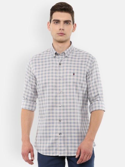 

Louis Philippe Sport Men Grey Slim Fit Gingham Checks Casual Shirt