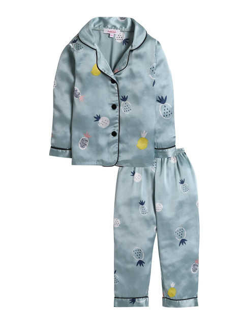 

Hopscotch Girls Green & Yellow Printed Top with Pyjamas
