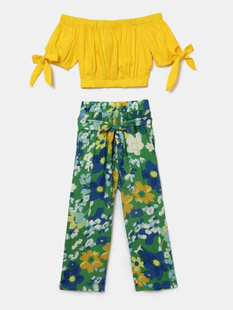 

Hopscotch Girls Yellow & Green Top with Trousers