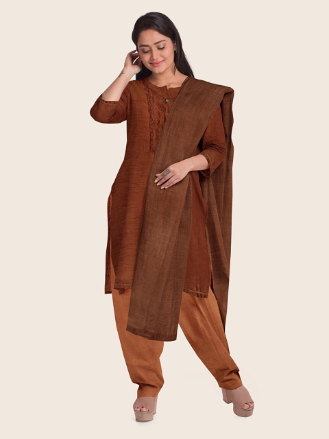 

Pothys Women Rust Unstitched Chudithar Material