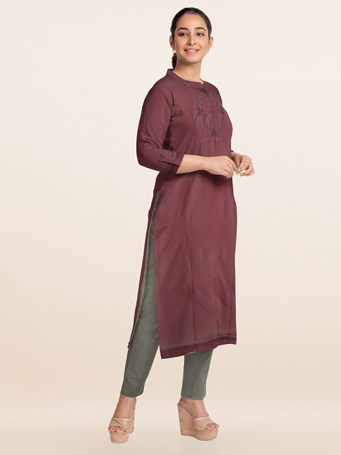 

Pothys Pink & Grey Embellished Unstitched Dress Material