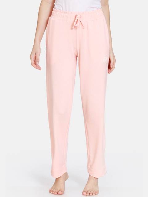 

Zivame Women Pink Solid Lounge Pants