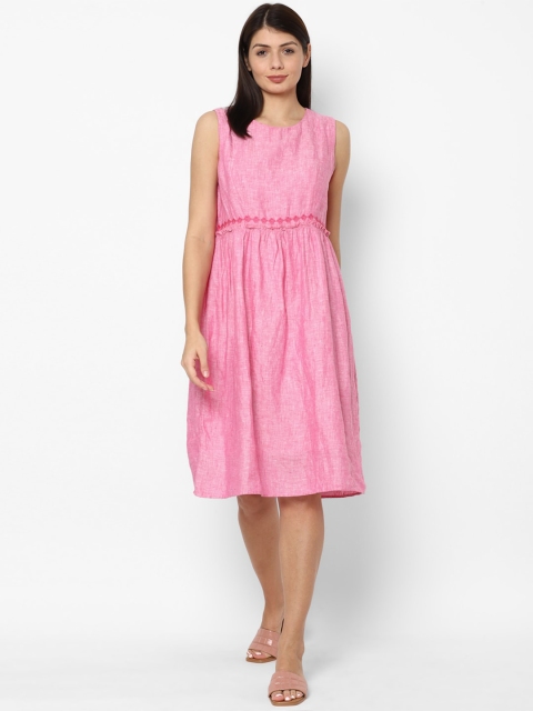 

Allen Solly Woman Pink Linen Dress