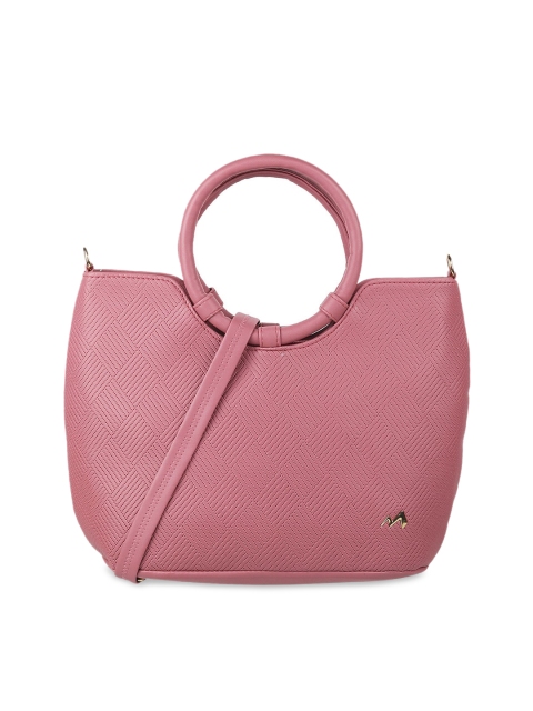 

Metro Peach-Coloured Textured PU Structured Hobo Bag with Quilted