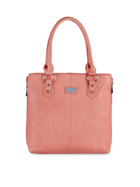 

Metro Peach-Coloured PU Structured Handheld Bag