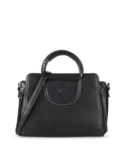 

Metro Black Textured PU Structured Handheld Bag