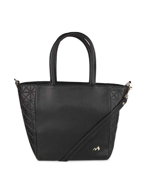 

Metro Black PU Shopper Shoulder Bag with Cut Work