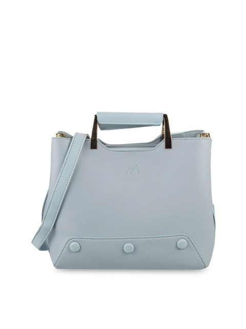 

Metro Blue Textured PU Oversized Swagger Handheld Bag