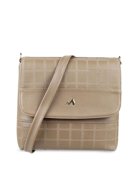 

Metro Khaki Textured PU Swagger Sling Bag