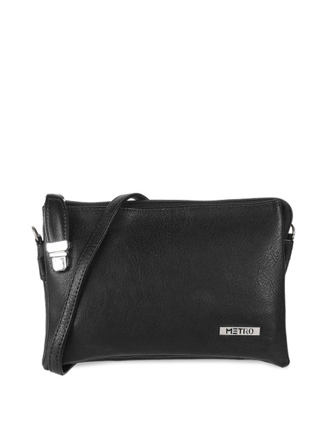 

Metro Black Structured Sling Bag