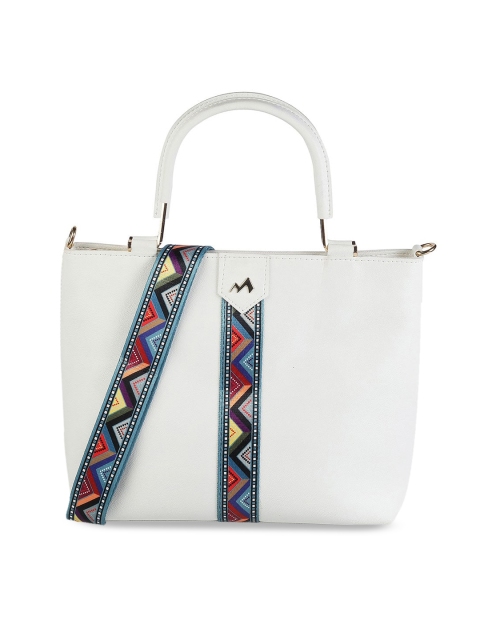 

Metro White Textured PU Swagger Handheld Bag