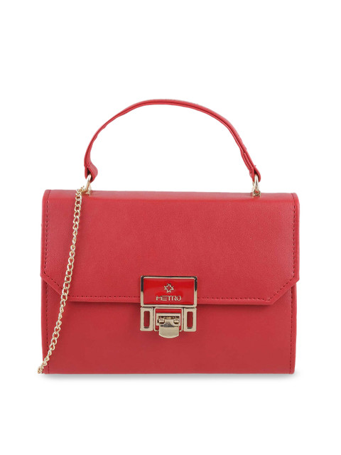 

Metro Red Textured Structured Satchel