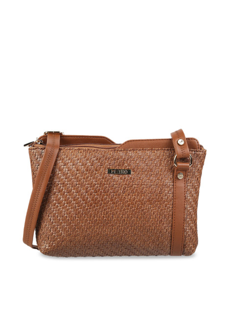 

Metro Tan Textured PU Swagger Sling Bag with Quilted