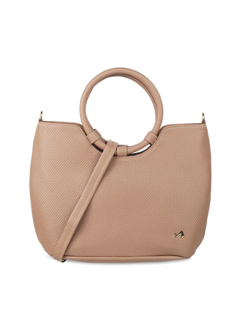 

Metro Beige Textured PU Oversized Structured Hobo Bag with Quilted