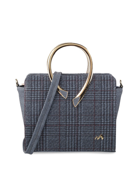 

Metro Blue PU Structured Handheld Bag