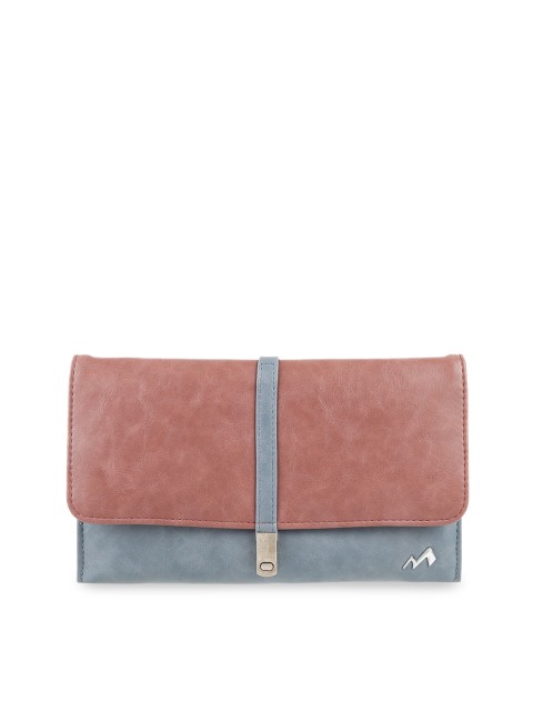 

Metro Pink Colourblocked Structured Sling Bag with Applique