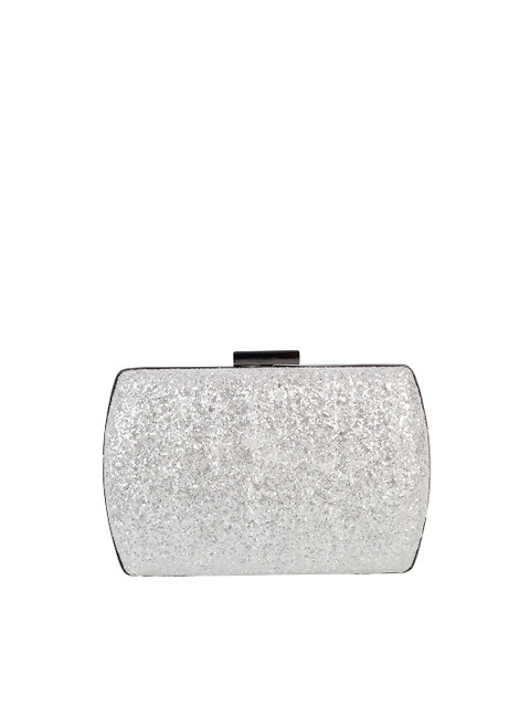 

Metro Silver-Toned Embellished Box Clutch