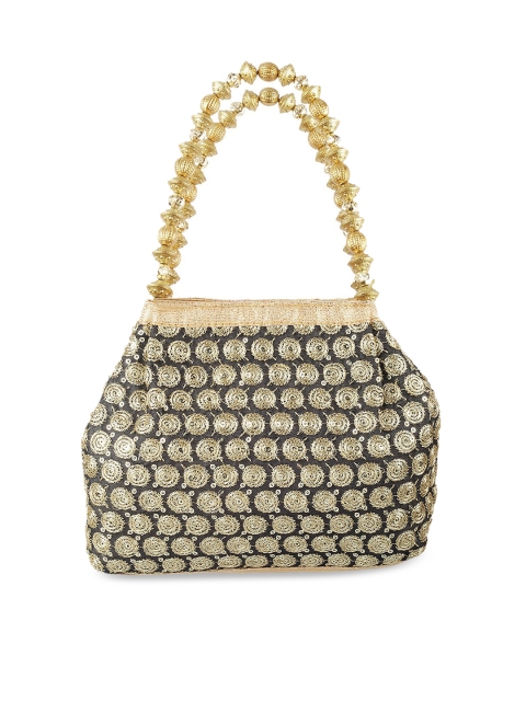 

Metro Black Geometric PU Structured Handheld Bag