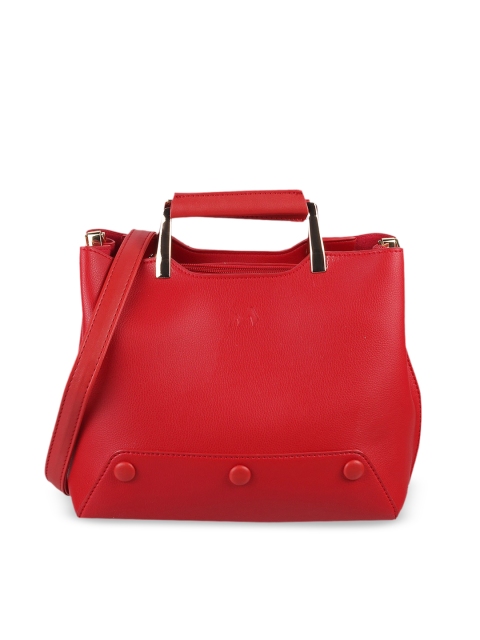 

Metro Red PU Swagger Handheld Bag with Cut Work