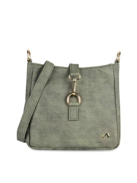 Metro Green Oversized Structured Sling Bag