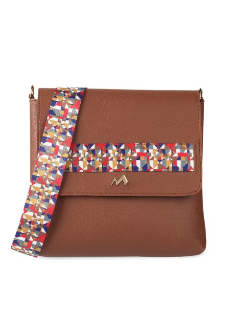 

Metro Tan Floral Printed PU Structured Sling Bag