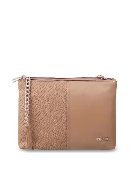 

Metro Beige PU Oversized Structured Shoulder Bag with Cut Work
