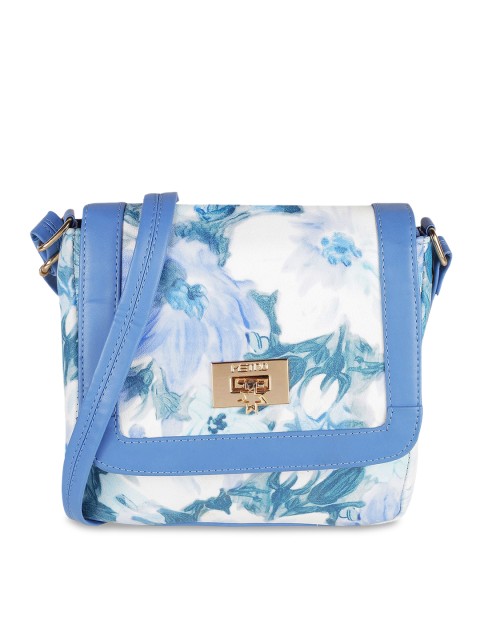 

Metro Blue Printed PU Bucket Sling Bag
