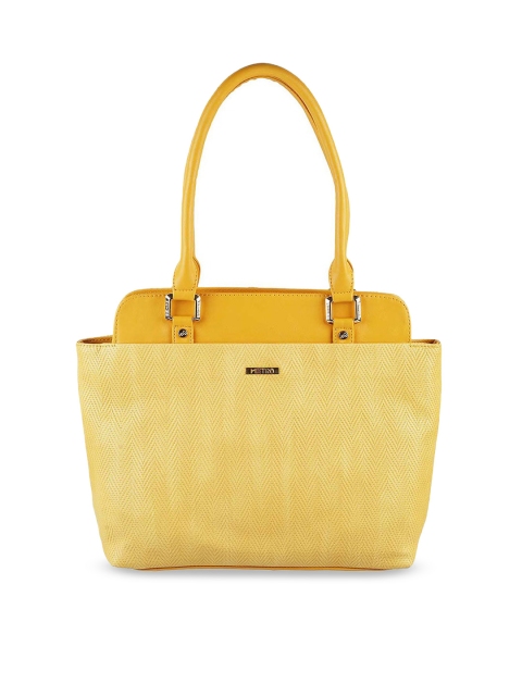 

Metro Yellow Textured PU Shopper Shoulder Bag with Quilted