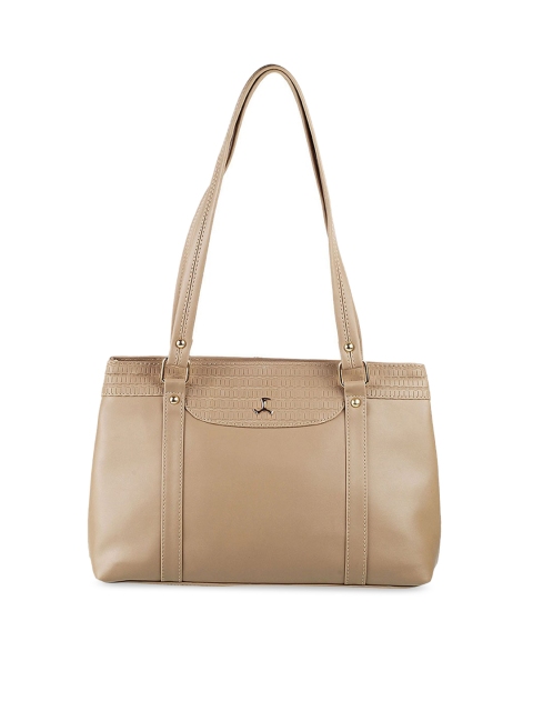 

Mochi Beige Textured PU Oversized Structured Shoulder Bag