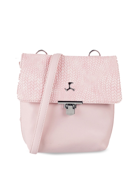 

Mochi Pink PU Swagger Sling Bag with Bow Detail