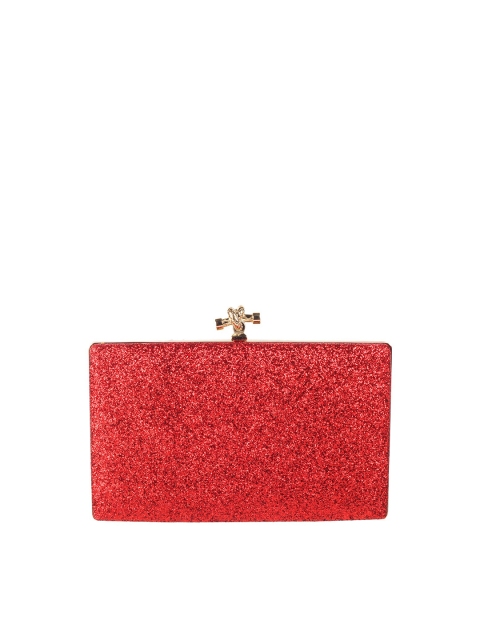 

Mochi Women Red Embellished Box Clutch