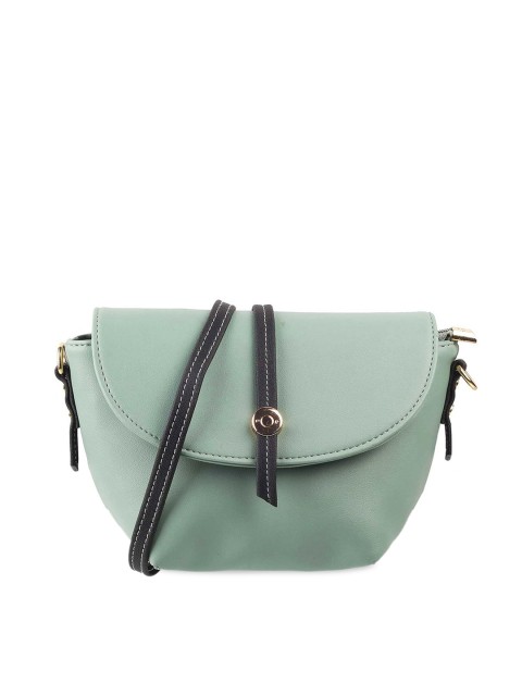 

Mochi Green PU Half Moon Sling Bag with Tasselled