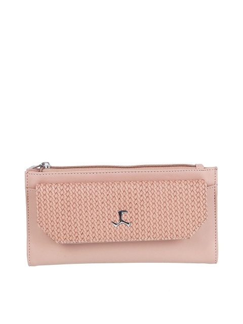 

Mochi Women Pink Textured Two Fold Wallet