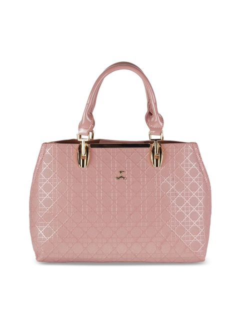 

Mochi Pink PU Structured Handheld Bag with Quilted