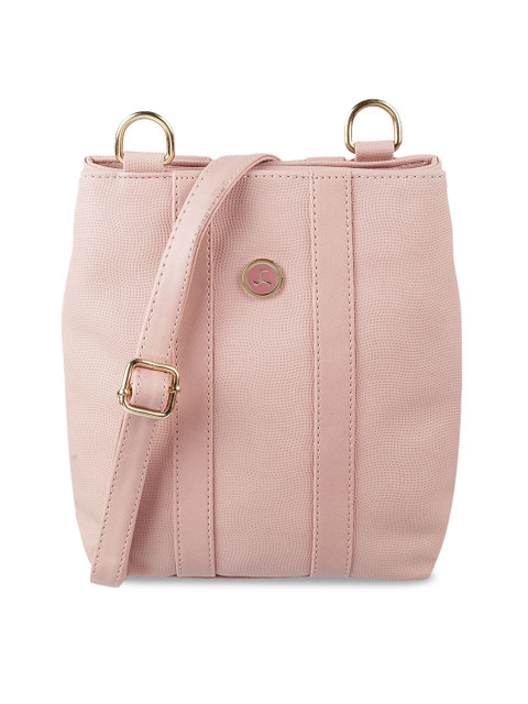 

Mochi Pink PU Structured Sling Bag with Quilted