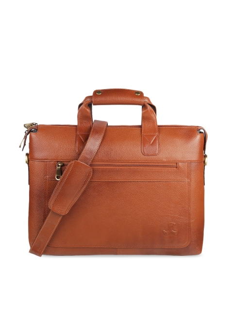

Mochi Tan Leather Oversized Structured Handheld Bag with Cut Work