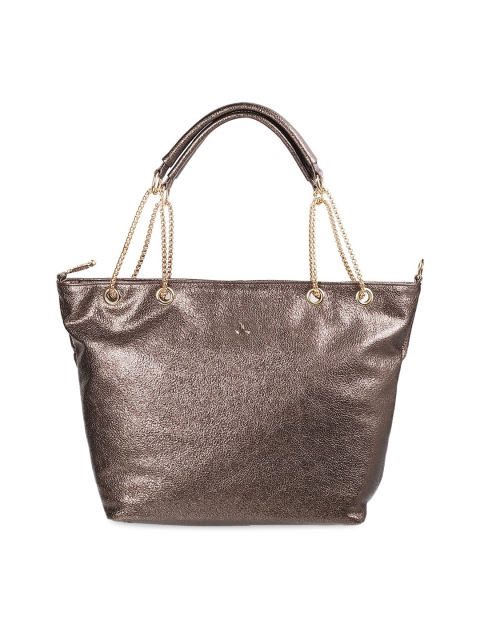 

Mochi Bronze-Toned PU Oversized Structured Hobo Bag