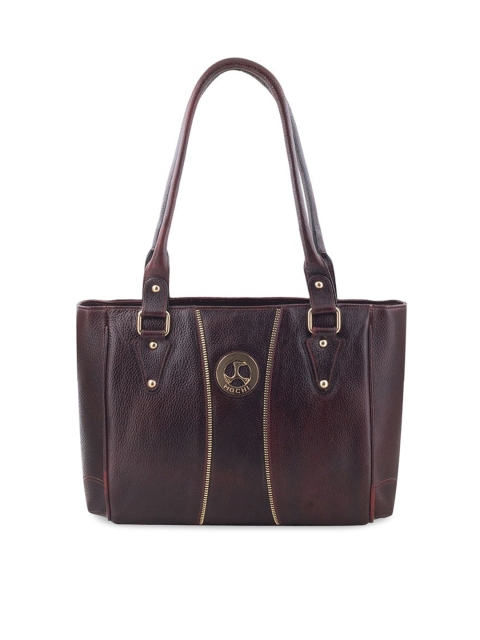 

Mochi Brown Leather Structured Shoulder Bag