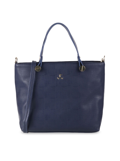 

Mochi Blue Textured PU Structured Handheld Bag